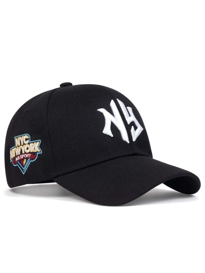 AR قبعة بيسبول رجالية بطباعة هندسية وتطريز حرف غوثي وحزام قابل للتعديل للأنشطة الخارجية في الربيع والخريف، السفر، وحفلات الشاطئ، إلخ، الشارع