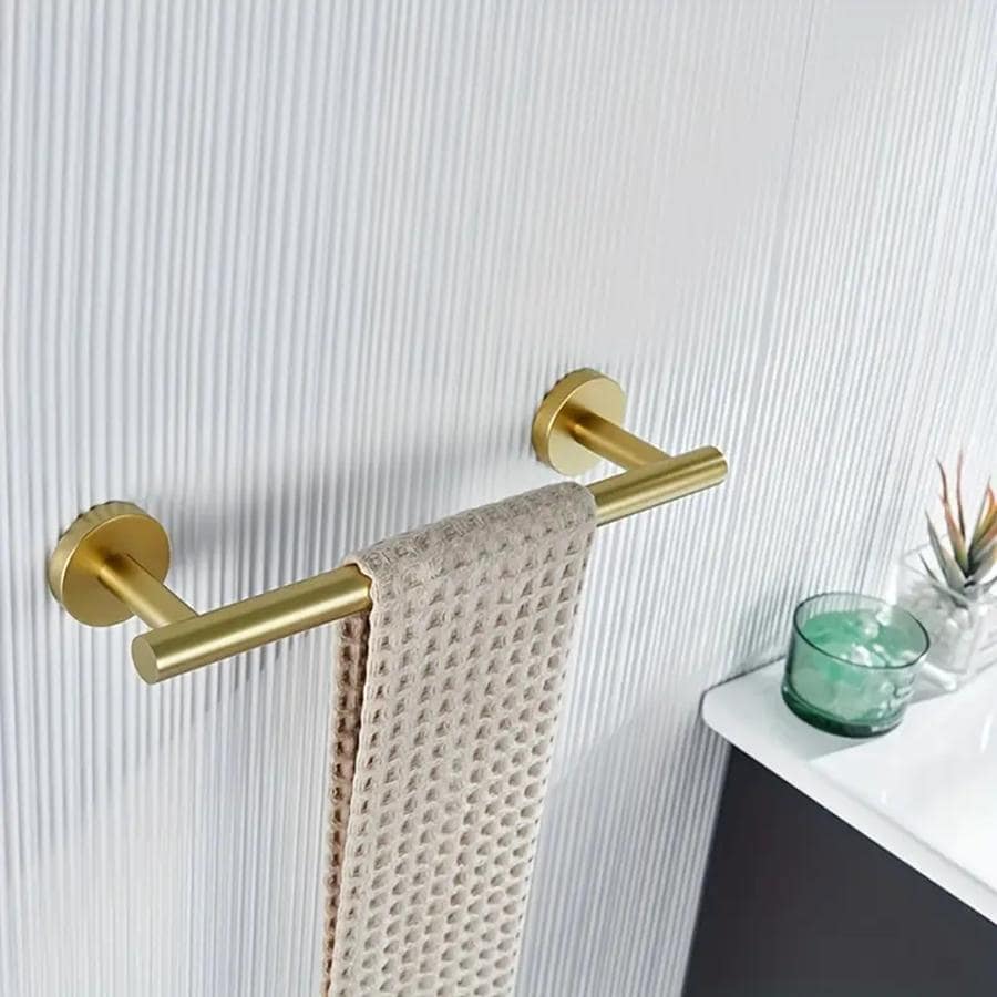 1pc Stainless Steel Towel Bar - Gold - View 1