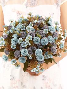 1 Bó Hoa Giả Bằng Nhựa, Hoa Giả Hiện Đại Cho Đám Cưới, Trang Trí Nhà Cửa - Màu xanh lam - Xem 1