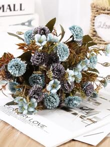 1 Bó Hoa Giả Bằng Nhựa, Hoa Giả Hiện Đại Cho Đám Cưới, Trang Trí Nhà Cửa - Màu xanh lam - Xem 2