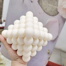 1pc Silicone Mold, Modern Geometric Design DIY Silicone Mold For Home - Pink - View 1