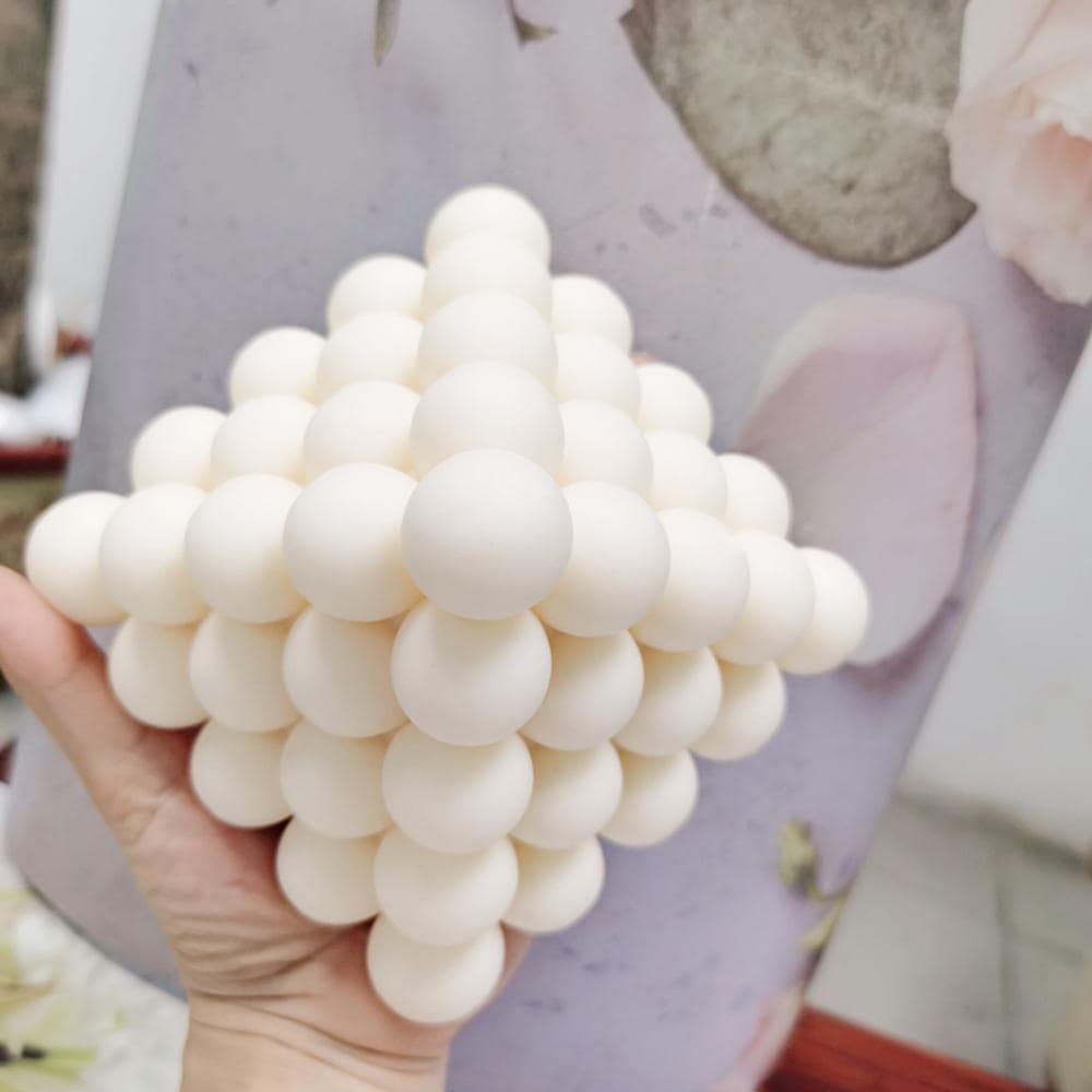 1pc Silicone Mold, Modern Geometric Design DIY Silicone Mold For Home - Pink - View 1