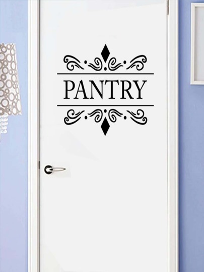 1pc 21*29cm New PANTRY Floral Vine Wall Decal