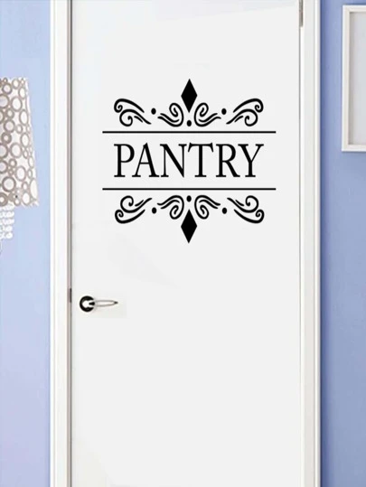 1pc 21*29cm New PANTRY Floral Vine Wall Decal