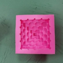 1pc Silicone Mold, Modern Geometric Design DIY Silicone Mold For Home - Pink - View 2