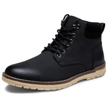 SHOESMALL Men's Chukka Black Boots Waterproof And Non-Slip Mountaineering Casual  Hiking Oxford & Derby Boots Combat Ankle Dress Boots  For Men Seasonal Boots Drop - 黑色 - 查看 7