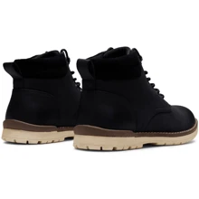 SHOESMALL Men's Chukka Black Boots Waterproof And Non-Slip Mountaineering Casual  Hiking Oxford & Derby Boots Combat Ankle Dress Boots  For Men Seasonal Boots Drop - 黑色 - 查看 5