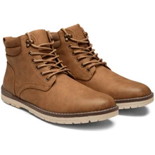 SHOESMALL Men's Chukka Brown Boots Waterproof And Non-Slip Mountaineering Casual  Hiking Oxford & Derby Boots Combat Ankle Dress Boots  For Men Seasonal Boots Drop - màu nâu - Xem 4