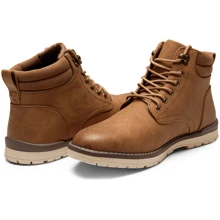 SHOESMALL Men's Chukka Brown Boots Waterproof And Non-Slip Mountaineering Casual  Hiking Oxford & Derby Boots Combat Ankle Dress Boots  For Men Seasonal Boots Drop - màu nâu - Xem 5