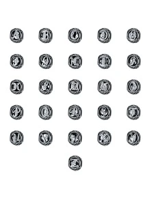 1pc Fashionable Rhinestone Decor Letter Detail DIY Bead For Women For DIY Jewelry Making - Multicolor - View 1