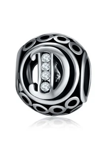 1pc Fashionable Rhinestone Decor Letter Detail DIY Bead For Women For DIY Jewelry Making - Multicolor - View 5