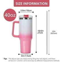 40oz Large Capacity Rainbow Pearl Glittering Water Bottle, Stainless Steel Insulated Tumbler, With Straw & Lid, Available In Various Colors, Suitable For Kids And Adults, Outdoor Camping Insulated Water Bottle, Stainless Steel Travel Mug, Non Tumbler - Multicolor - View 2