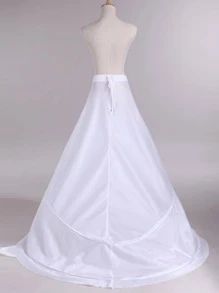 Minimalist Solid Petticoat - White - View 1