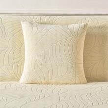 1pc Leaf Pattern Sofa Slipcover, Modern Polyester Stretch Sofa Slipcover For Home