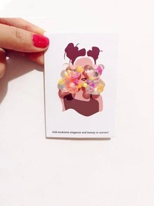 20pcs Figure Graphic Random Jewelry Display Card - White - View 4