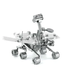 1pc Stainless Steel Jigsaw Puzzle, Modern 3D Metal Puzzle Building Block For Party - Silver - View 1