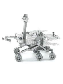 1pc Stainless Steel Jigsaw Puzzle, Modern 3D Metal Puzzle Building Block For Party - Silver - View 3