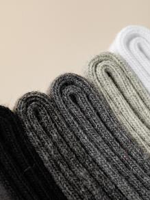 5 双男士字母图案短袜，适合健身 - 彩色 - 查看 6