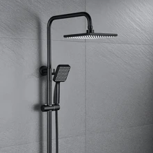 Đầu vòi hoa sen vuông 2 chiếc - màu đen - Xem 3