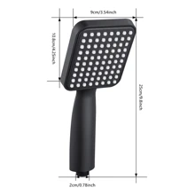 Đầu vòi hoa sen vuông 2 chiếc - màu đen - Xem 8