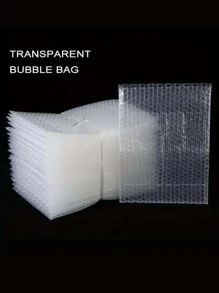 100 Cái/gói 15*20 Cm Túi Bong Bóng Trong Suốt Chống Sốc Cho Chuyển Phát Nhanh, bọt Nhựa Bong Bóng Bọc Thảm - Trong sáng - Xem 2