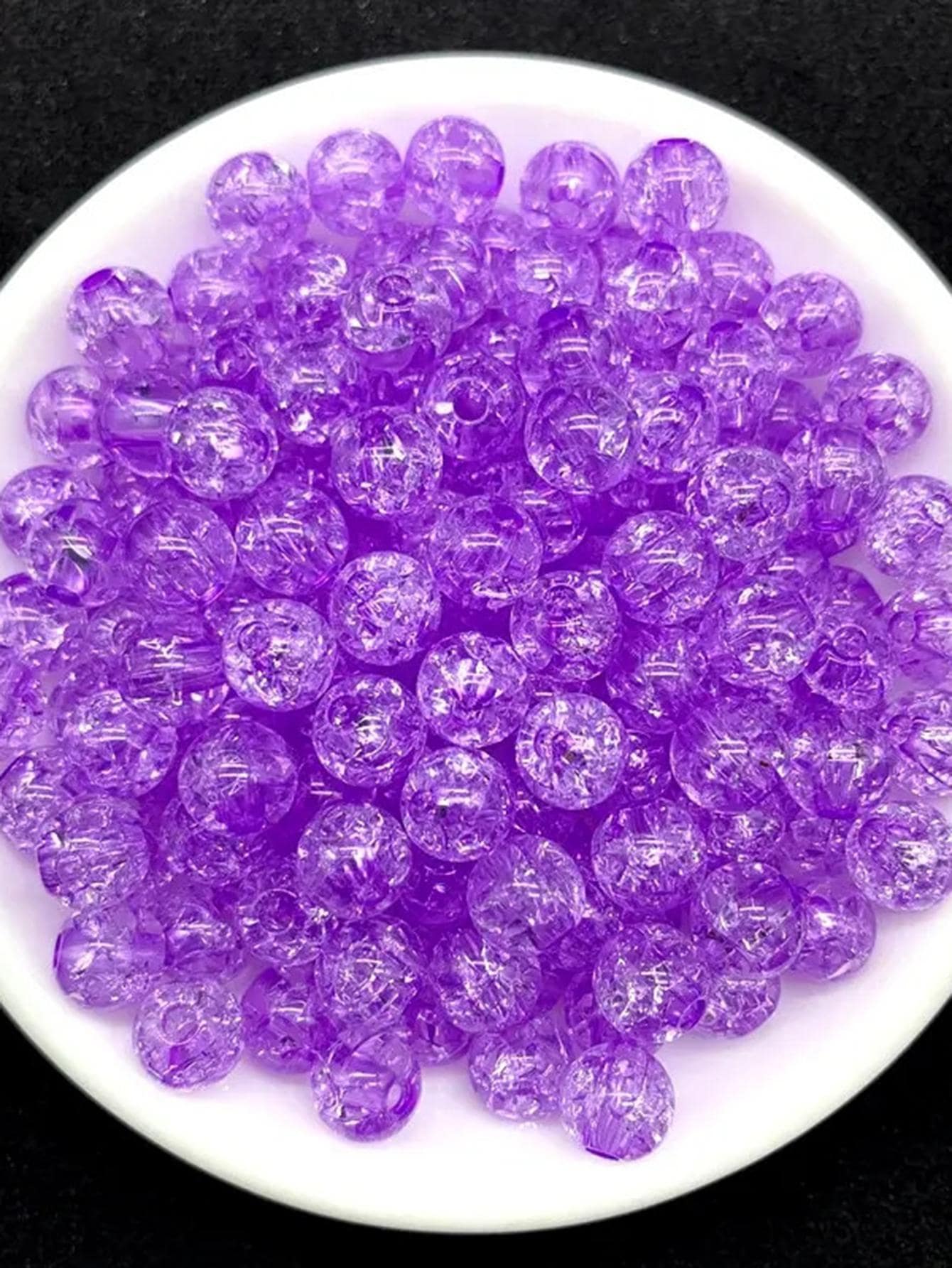 Yiwu Qiyou Accessories Co., LTD 50pcs/Set Acrylic Beads For DIY Jewelry Making - Purple - View 1