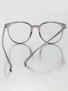 1 cặp kính mát thời trang gọng tròn cho phụ nữ dùng hàng ngày - Xám - Xem 4
