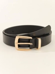 1 Thắt lưng thời trang khóa vuông cho nữ cho cuộc sống hàng ngày - màu đen - Xem 1