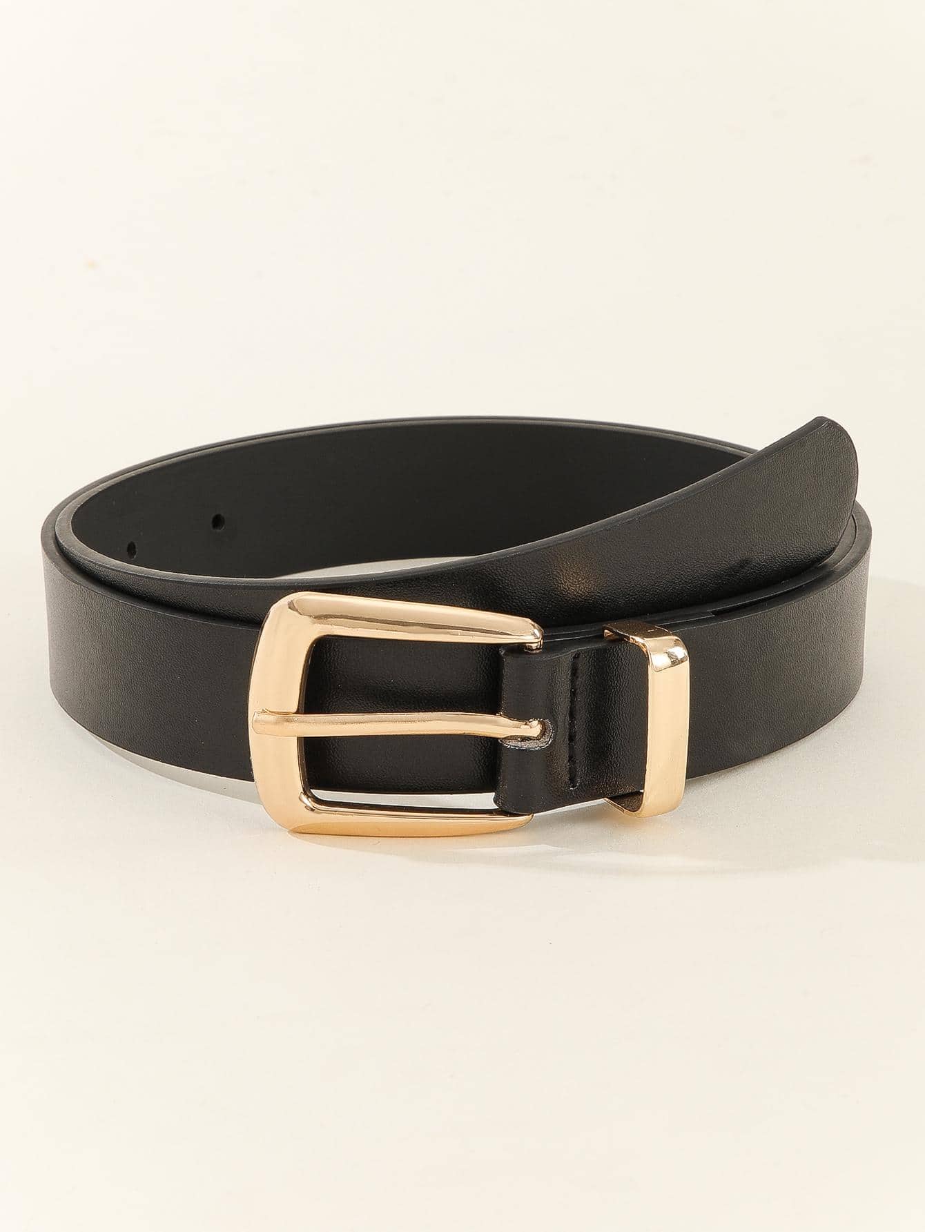 1 Thắt lưng thời trang khóa vuông cho nữ cho cuộc sống hàng ngày - màu đen - Xem 1