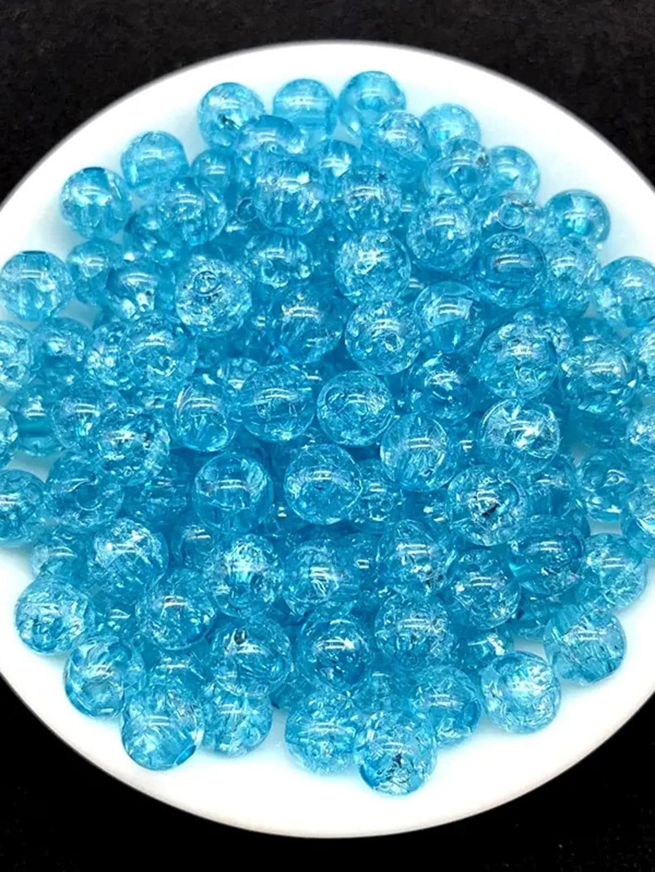 Yiwu Qiyou Accessories Co., LTD 50颗/套 亚克力珠，用于DIY珠宝制作 - 薄荷藍 - 查看 1