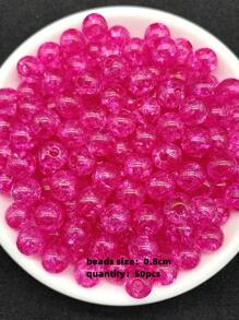 Yiwu Qiyou Accessories Co., LTD 50颗/套 亚克力珠，用于DIY珠宝制作