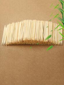 1 Pack Of Disposable Double-Headed Bamboo Toothpicks, Ideal For Home, Hotel, Restaurant Use, 1pc (Packaging Random) - Beige - View 6