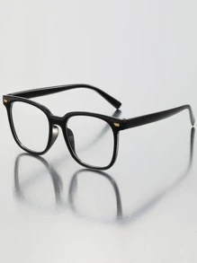 1 cặp kính mát gọng vuông cho nữ dùng hàng ngày - màu đen - Xem 2