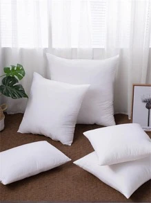 1pc Solid Color Decorative Pillow, Minimalist Microfiber Decorative Pillow For Home, Bedding, Pillow Inserts, Pillows For Bed, Pillow Core - White - View 9