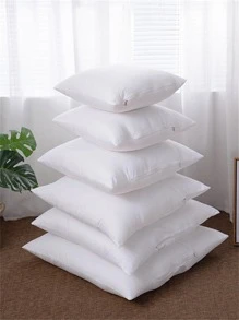 1pc Solid Color Decorative Pillow, Minimalist Microfiber Decorative Pillow For Home, Bedding, Pillow Inserts, Pillows For Bed, Pillow Core - White - View 8