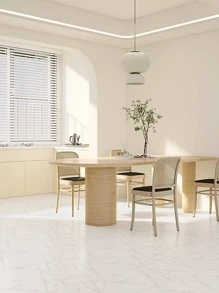 cái Nhãn dán sàn PVC, Nhãn dán sàn hoa văn bằng đá cẩm thạch hiện đại cho gia đình - trắng - Xem 6