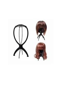 1 Bộ Tóc Giả Bằng Nhựa Giá Đựng Đồ, Hàng Ngày Màu Đen Giá Đựng Đồ Cho Gia Đình - màu đen - Xem 6