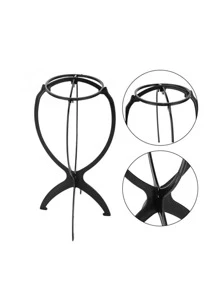 1 Bộ Tóc Giả Bằng Nhựa Giá Đựng Đồ, Hàng Ngày Màu Đen Giá Đựng Đồ Cho Gia Đình - màu đen - Xem 8