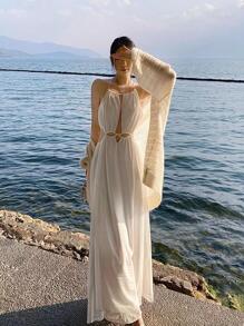 Women Dresses - 白色 - 查看 1