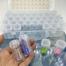 1套塑膠DIY鑽石畫收納極簡透明DIY鑽石畫收納盒 - 無色 - 查看 2