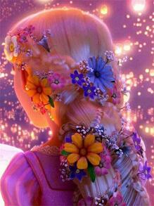 1套PMMA DIY鑽石現代花卉圖案DIY無框鑽石畫