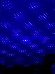 1pc USB Led Projection Lamp Star Night, USB Car Roof Star Projector Night Light, Led Projection Lamp - Blue - View 4