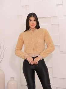 Women Winter Coats - Màu be - Xem 3
