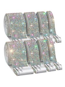 1 szt. Rhinestone Decor DIY łańcuszek samoprzylepny - Wielokolorowe - Zobacz 1