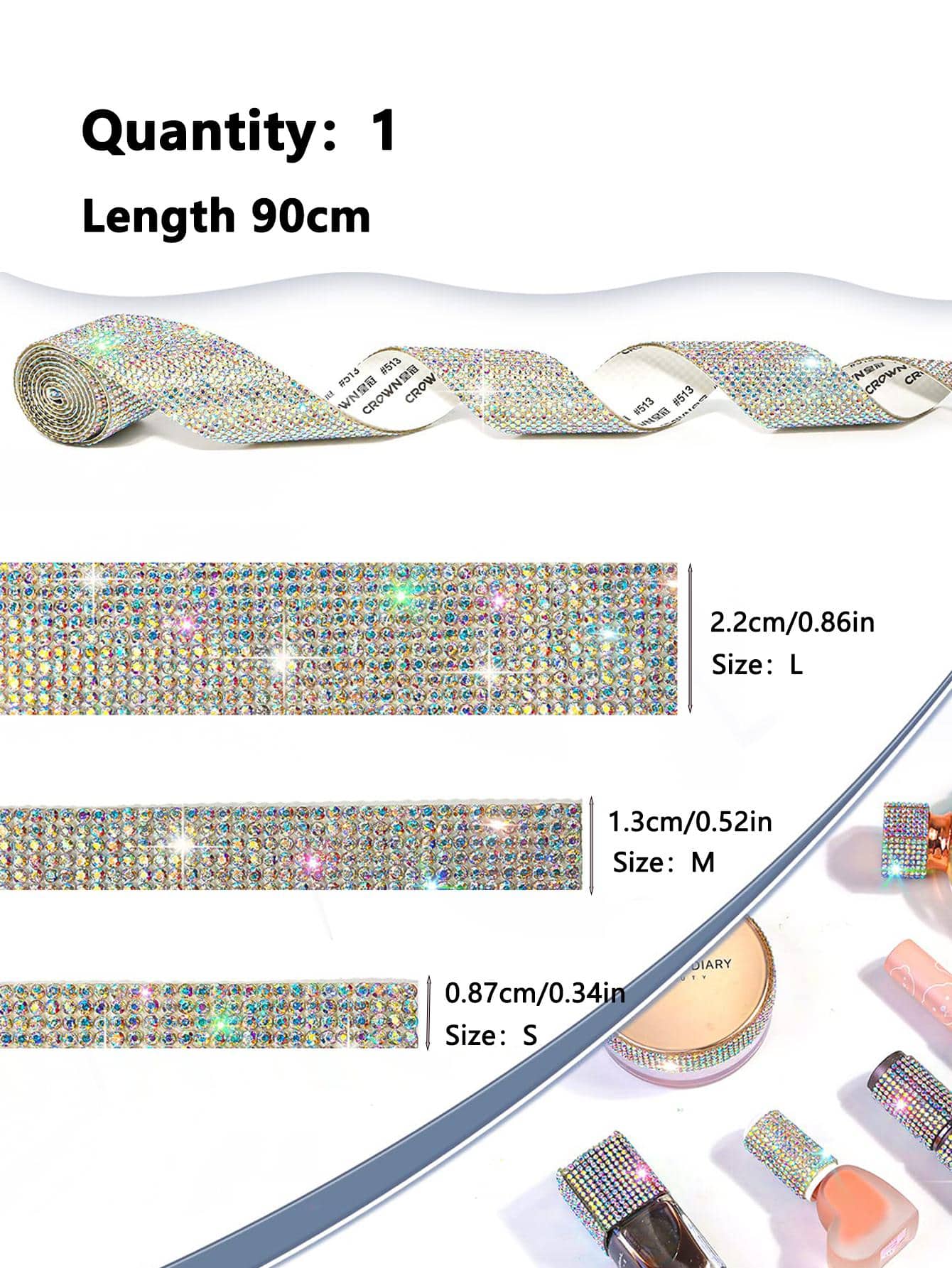 1pc Rhinestone Decor DIY Adhesive Chain | SHEIN USA