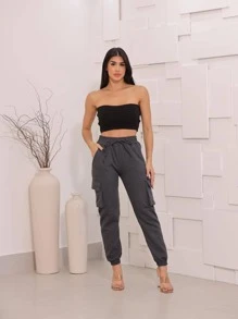 Women Pants - Màu xám đen - Xem 5