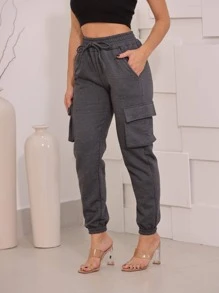 Women Pants - Màu xám đen - Xem 3