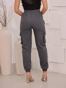 Women Pants - Màu xám đen - Xem 2