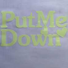 1pc Heart Pattern Glow In The Dark Toilet Lid Decal - Green - View 5