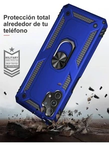 Funda Anillo Para Redmi A3 Con Anillo Soporte Uso Rudo - Azul - Ver 2